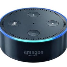 Amazon Echo Dot Front view power on