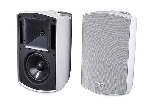 Klipsch AW-650 white with and without grilles