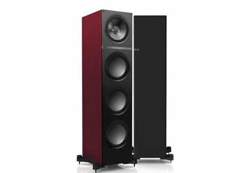 KEF Q900 cherry finish with grill and no grill
