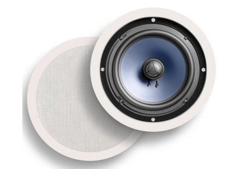 Polk Audio RC80i Grille In-Ceiling Speakers Grille On and Off
