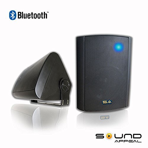 Entertainment Uitbreiding postzegel Bluetooth 5.25" Indoor/Outdoor Weatherproof Patio Speakers (Black- pair)-  by Sound Appeal | HouseholdAudio