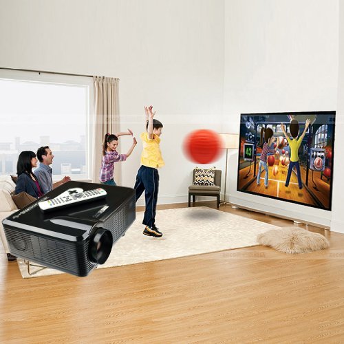 260'' Multimedia 3000 Lumens HD LED Projector Home Theater TV/HDMI 720P 3D BOP 
