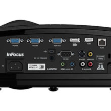 InFocus IN3138HD back view with inputs and outputs